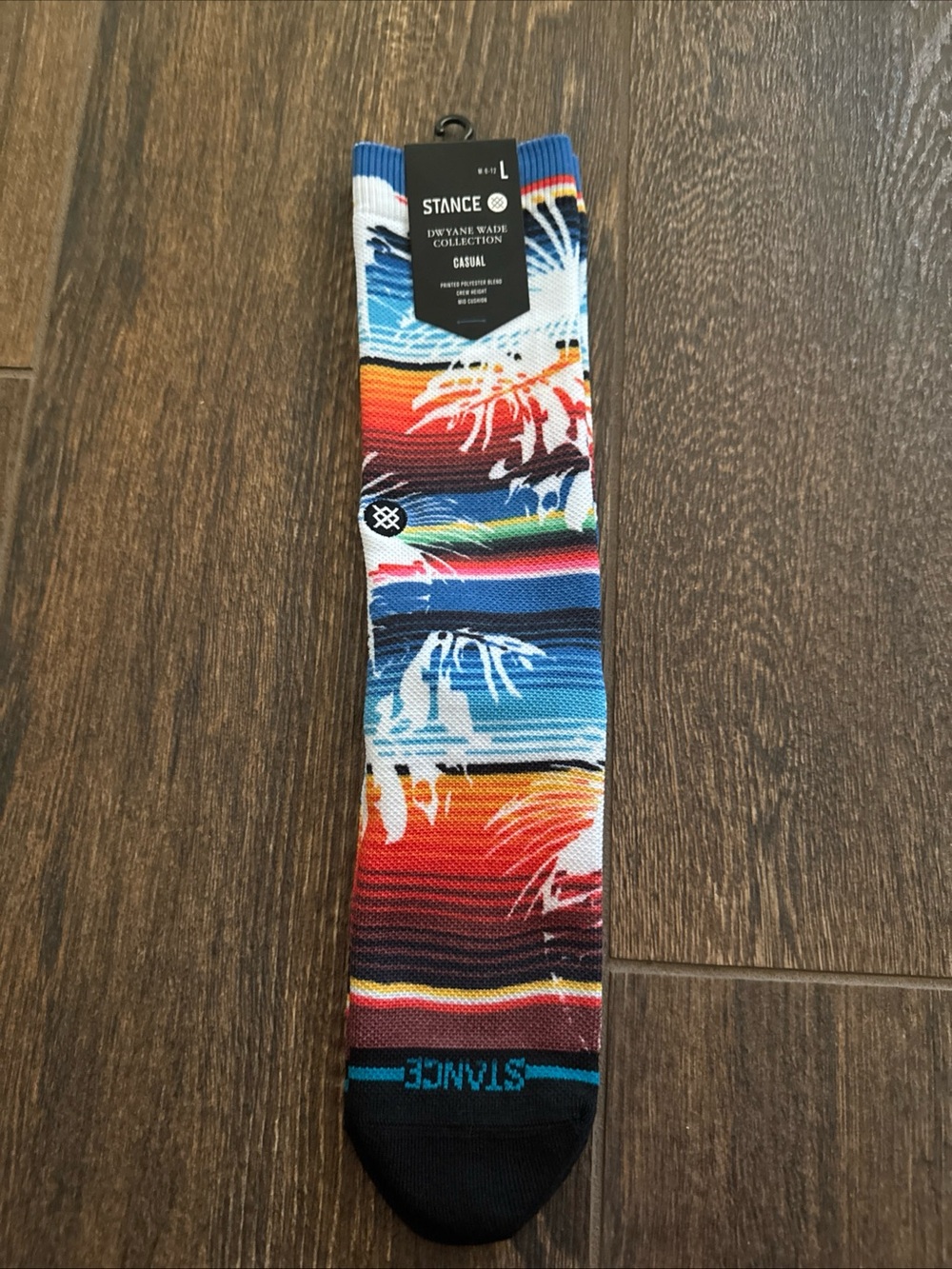 Stance Men’s Sunset Stripe Crew Socks - Blue, Red, Orange, White